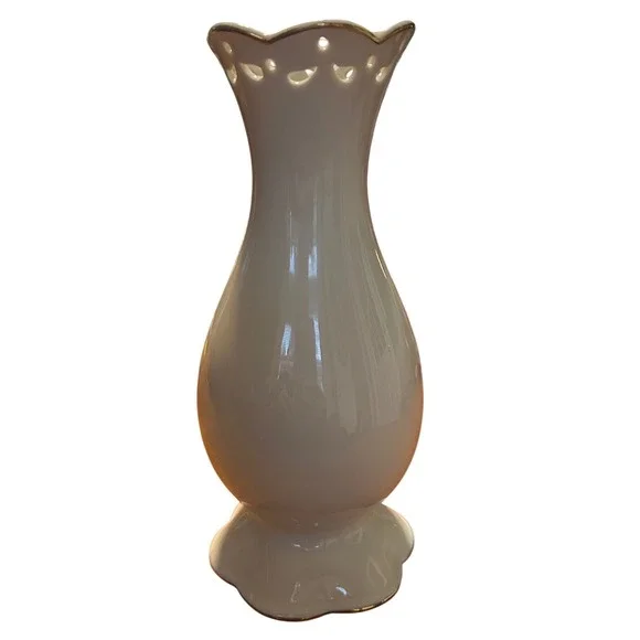 VTG Thomas Kinkade Lights of Liberty Porcelain Vase Avon White House Christmas - Picture 3 of 6